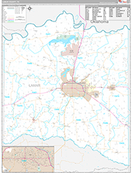 Lamar County Wall Map Premium Style 2026