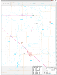 Lamb County, TX Wall Map Premium Style 2024