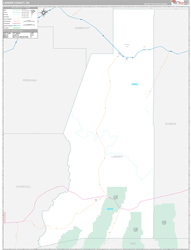 Lander County, NV Wall Map Premium Style 2024