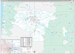 Lane County Wall Map Premium Style 2026