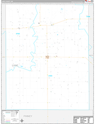 Lane County, KS Wall Map Premium Style 2026