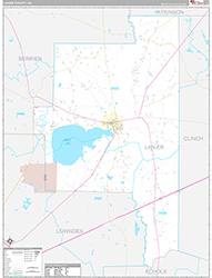 Lanier County Wall Map Premium Style 2026