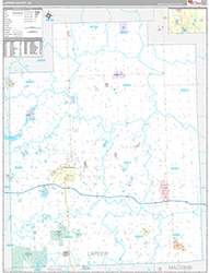 Lapeer County Wall Map Premium Style 2026