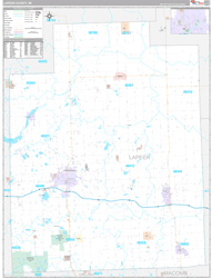 Lapeer County, MI Wall Map Premium Style 2024