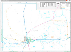 Laramie County Wall Map Premium Style 2026