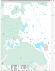 Lassen County, CA Wall Map Premium Style 2024