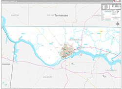 Lauderdale County Wall Map Premium Style 2026