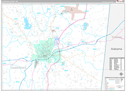 Lauderdale County Wall Map Premium Style 2026