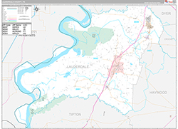 Lauderdale County Wall Map Premium Style 2026