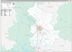 Laurel County Wall Map Premium Style 2026