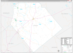 Lavaca County, TX Wall Map Premium Style 2024