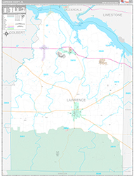 Lawrence County Wall Map Premium Style 2026