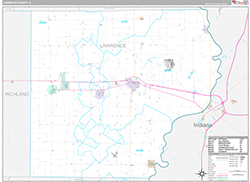 Lawrence County Wall Map Premium Style 2026