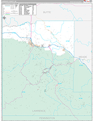 Lawrence County Wall Map Premium Style 2026