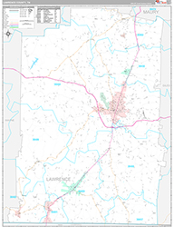 Lawrence County Wall Map Premium Style 2026
