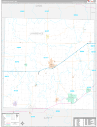 Lawrence Premium Wall Map