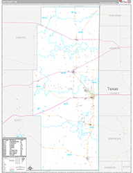 Lea County Wall Map Premium Style 2026