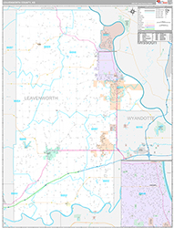 Leavenworth County Wall Map Premium Style 2026