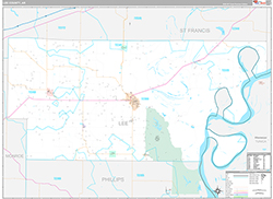Lee County Wall Map Premium Style 2026