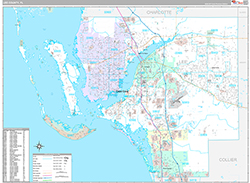 Lee County Wall Map Premium Style 2026