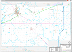 Lee County Wall Map Premium Style 2026