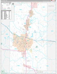 Lee County Wall Map Premium Style 2026