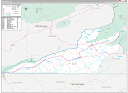Lee County Wall Map Premium Style 2026