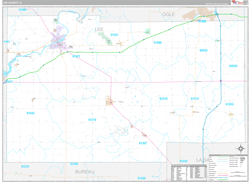 Lee County, IL Wall Map Premium Style 2024