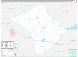 Lee County, TX Wall Map Premium Style 2024