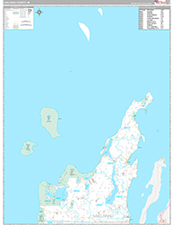 Leelanau County Wall Map Premium Style 2026