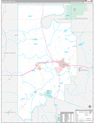 Leflore County Wall Map Premium Style 2026