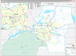 Leon County Wall Map Premium Style 2026