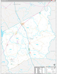 Leon County Wall Map Premium Style 2026