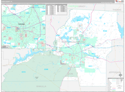 Leon County, FL Wall Map Premium Style 2023