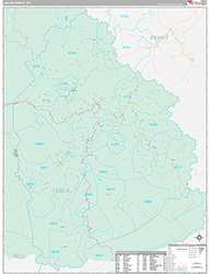Leslie County Wall Map Premium Style 2026