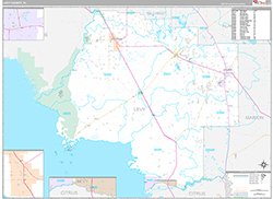 Levy County Wall Map Premium Style 2026