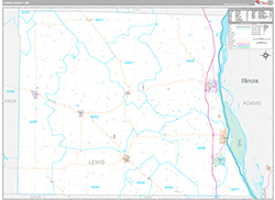 Lewis County Wall Map Premium Style 2026