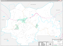 Lewis County Wall Map Premium Style 2026