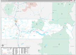 Lewis County Wall Map Premium Style 2026