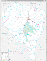 Lewis County Wall Map Premium Style 2026