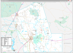 Liberty County Wall Map Premium Style 2026