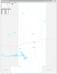 Liberty County, MT Wall Map Premium Style 2023