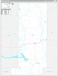 Liberty County, MT Wall Map Premium Style 2026