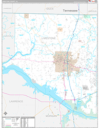 Limestone County Wall Map Premium Style 2026