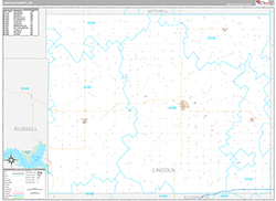 Lincoln County Wall Map Premium Style 2026
