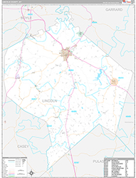 Lincoln County Wall Map Premium Style 2026