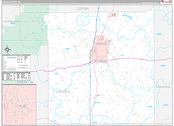 Lincoln County Wall Map Premium Style 2026