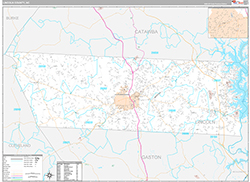 Lincoln County Wall Map Premium Style 2026