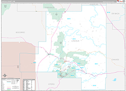 Lincoln County Wall Map Premium Style 2026