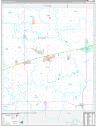 Lincoln County Wall Map Premium Style 2026